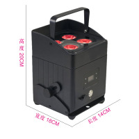 迪杰帝克桁架电池灯套装版本4PCs7合1 RGBA-UV-CW-WW瑞典无线DMX电池版DJTEC UPL2688BAT