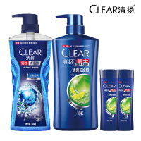 清扬(CLEAR) 男士净澈控油沐浴露+清爽控油去屑洗发露组合 600g+700g 联合利华出品