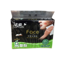 洁柔牌Face油画软抽100抽4层加厚可湿水面巾擦手(6包装)