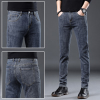 牛仔裤男士2022秋季弹力休闲长裤子男士青年修身小脚时尚潮流