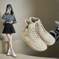 韩版高帮小白鞋女2023秋季新款ins潮学生休闲鞋增高运动街拍5810