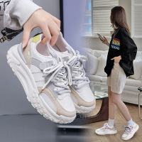 女2023新款秋季厚底增高韩版皮面休闲百搭学生ins潮运动鞋BR02-1