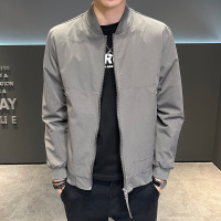 工装夹克男休闲百搭潮流春秋新款立领外套男痞帅速干青中年潮ins