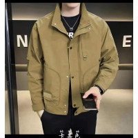 春秋新款工装夹克男痞帅外套休闲宽松立领开衫上衣韩版衣服潮ins