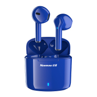 纽曼X5真无线蓝牙耳机入耳式无感延迟单双耳运动跑步超长待机隐形通用跑步耳塞 蓝色