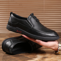 商务休闲皮鞋男春季韩版青年黑色学生正装英伦百搭上班工作鞋