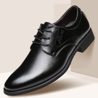 2023新款男鞋 春季男士休闲鞋尖头系带经典皮鞋正装皮鞋男休闲鞋