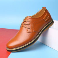 2023春季新款男鞋休闲鞋潮流男圆头系带百搭男鞋