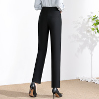 中老年人女裤春季小脚长裤妈妈裤春秋厚款松紧腰弹力中年裤子修