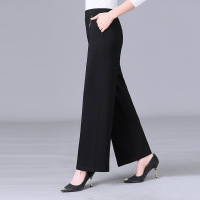 中老年女裤春秋装妈妈裤子松紧高腰直筒裤老人奶奶裤宽松大码外