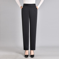 中老年女裤春秋新款高腰宽松直筒秋冬季加绒外穿中年妈妈装裤子