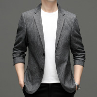 2023春秋男式西装青年韩版两粒扣时尚小西服休闲纯色男装