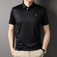 2023夏季新款男士短袖中青年时尚休闲纯色薄款T恤polo衫