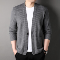 针织开衫外搭男款2023秋冬新款中青年带口袋开衫宽松毛衣男装外套