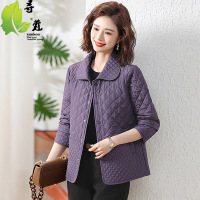 寻蔻奶奶秋冬新款小棉衣女短款棉服外套洋气薄款大码宽松妈妈上衣