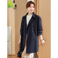 中年妈妈秋装洋气风衣2023新款时尚上衣中老年气质高贵中长款大衣