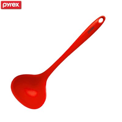 康宁(PYREX )正红色汤勺 环保 防烫硅胶勺红色 家用厨具 不伤锅具 不粘锅专用PX8806