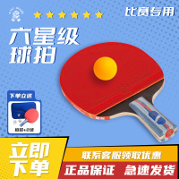 巨龙(GIANTDRAGON)  乒乓球拍 乒乓球成品拍六星 乒乓横拍正反胶快攻单拍成套含拍袋专业选手比赛竞赛6星成品拍