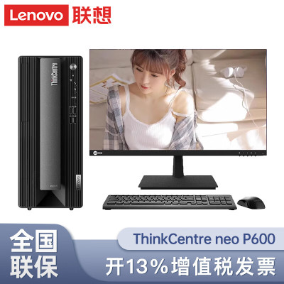 联想Thinkpad ThinkCentre neo P600 商用设计师游戏台式电脑主机 (英特尔酷睿i7-13700 16G 512G RTX3050-8G)23.8英寸显示器