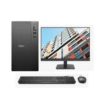 戴尔(DELL)ECT1250 商用办公台式机电脑主机 整机含键鼠套装 定制I5-14400 16G内存 2T机械+512G固态 180W 大机箱 WIN11 配27英寸显示器