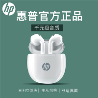 惠普(HP) 真无线蓝牙耳机 半入耳式运动跑步游戏音乐降噪耳机 皓月白