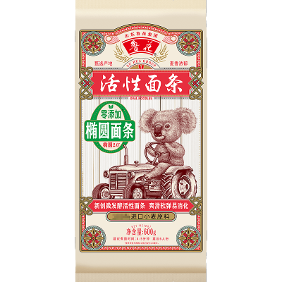 鲁花考拉系列椭圆面条600g*2