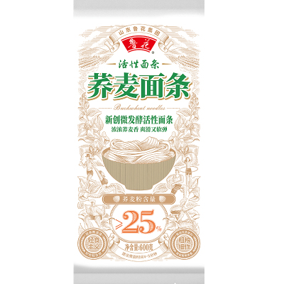 鲁花六艺活性荞麦面条150g*4(荞麦粉含量≥25%)