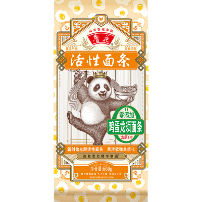 福花 中麦鸡蛋龙须挂面(熊猫系列)600g*2袋