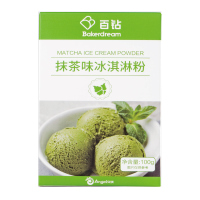 百钻抹茶味冰淇淋粉100g/盒*2盒