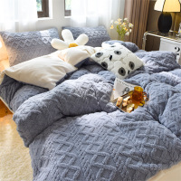 冬季加厚剪花绒四件套婴儿绒牛奶绒四件套法兰绒被套床单套件