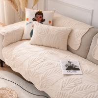 现代简约牛奶绒沙发垫四季通用防滑坐垫子靠背巾盖布沙发套罩