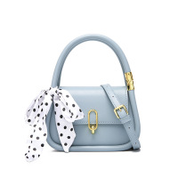 2022新款潮小众设计感小笼包手提包丝巾迷你可爱手提包搭扣单肩