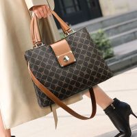 2022秋冬新款女包欧美复古印花女士手提包大容量通勤单肩包女