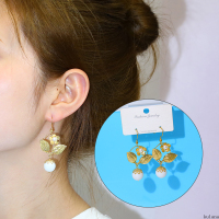 kulana玻璃珠吊坠流苏耳环女小众设计感高级耳饰脸大显脸小