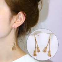 kulana2022时尚洋气耳环气质名媛长款吊坠流苏耳饰女