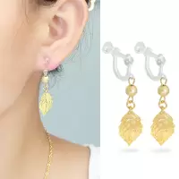 kulana轻奢叶子吊坠流苏耳环女树脂不易过敏耳饰