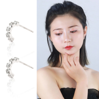 kulana小众设计感高级s925银针半圆耳钉养耳洞睡觉不用摘耳饰女