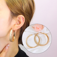 Kulana时尚欧美夸张大圈圈耳环小众设计双圆圈耳圈高级感耳饰