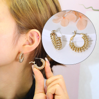 Kulana2023年新款潮圆圈耳饰小众设计感高级耳圈精致气质电话线耳环