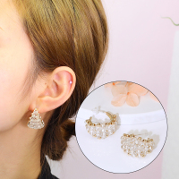 Kulana名媛风范弧面水晶耳圈高级感显气质法式耳环新款潮轻奢耳饰