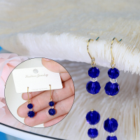 Kulana新款小众设计六边形水晶球吊坠流苏耳环高级感轻奢耳钩耳饰女