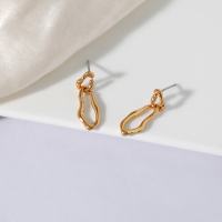 Kulana日韩时尚新款不规则几何耳环女个性设计高级感双圈耳钉小众独特耳饰