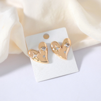 Kulana港风复古大爱心耳钉女个性设计镶锆石星星耳环高级感耳饰