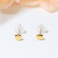 Kulana韩国气质爱心小耳钉女小巧百搭洋气心形耳环养耳洞925银针耳饰