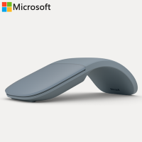 微软 Surface Arc 弯折蓝牙无线鼠标 冰晶蓝 弯折鼠标启动/关闭 多指触控手势 电池供电 多设备兼容