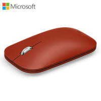 微软 Surface Mobile Mouse 波比红 便携蓝牙无线鼠标 金属材质滚轮 电池供电 支持手机 平板 笔记本