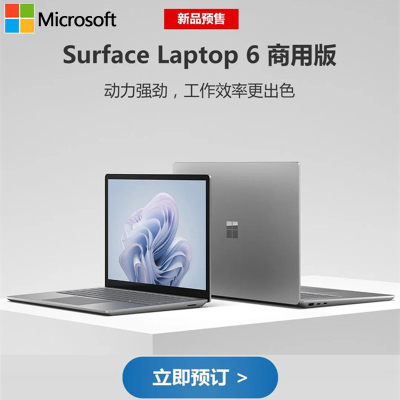 微软Surface Laptop6 13.5英寸2.2K高色域触控屏笔记本电脑 AI PC 亮铂金 Ultra5 16G 512G