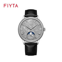 国潮飞亚达(FIYTA)大师系列敦煌主题月相腕表全自动机械男士手表国表 [陨石盘]GA886030.WHB