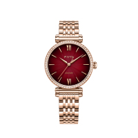 飞亚达(FIYTA)印系列“假日心情”女士机械表复古骑行优雅手表女璀璨表圈女士手表LA850016