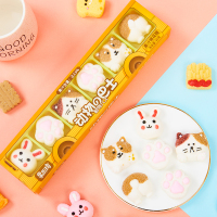 果历琦 卡通造型棉花糖创意礼盒装软糖幼儿园儿童分享糖果巧克力 休闲零食 萌宠巴士 果汁棉花糖 休闲食品